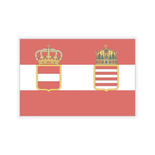 Austria-Hungary naval ensign 15-18 (Austria) STICKER Vinyl Kiss-Cut Decal 2 Inch Transparent - The Sticker Space