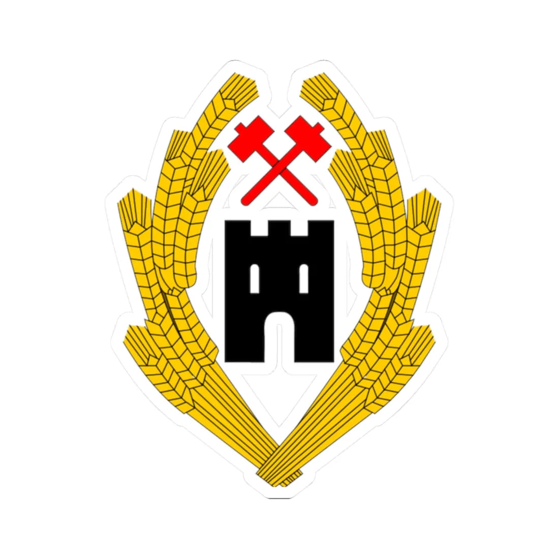 AustriaCoA-1918 (Austria) (Coat of Arms) STICKER Vinyl Kiss-Cut Decal 2 Inch White - The Sticker Space