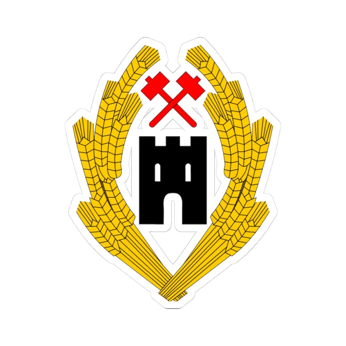 AustriaCoA-1918 (Austria) (Coat of Arms) STICKER Vinyl Kiss-Cut Decal 3 Inch White - The Sticker Space