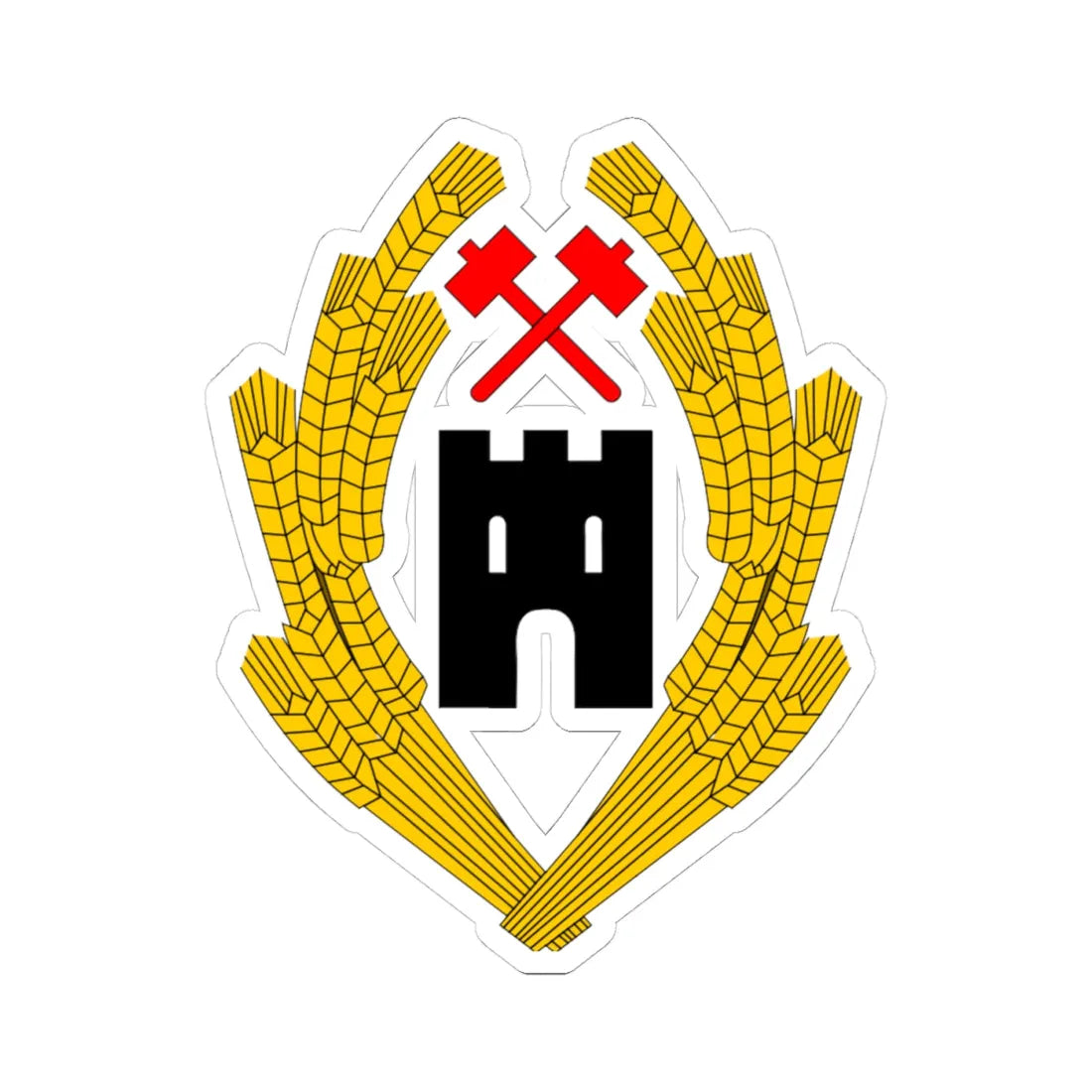 AustriaCoA-1918 (Austria) (Coat of Arms) STICKER Vinyl Kiss-Cut Decal 4 Inch White - The Sticker Space