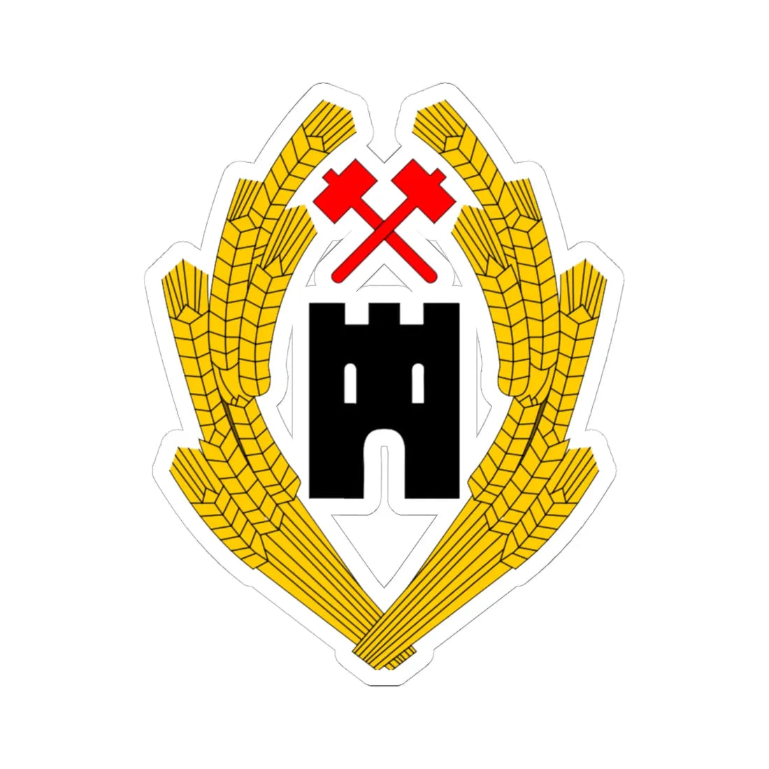 AustriaCoA-1918 (Austria) (Coat of Arms) STICKER Vinyl Kiss-Cut Decal 6 Inch White - The Sticker Space