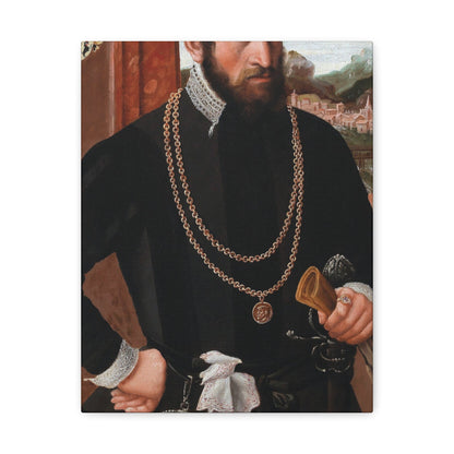 Austrian Court Painter - Portrait of the Imperial Privy Councillor Anton Rummel von Lichtenau, his coat - Canvas Wall Art-11″ x 14″-The Sticker Space