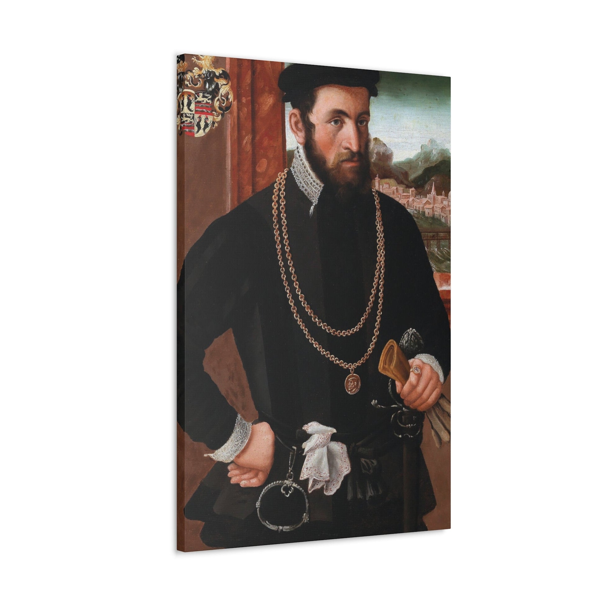 Austrian Court Painter - Portrait of the Imperial Privy Councillor Anton Rummel von Lichtenau, his coat - Canvas Wall Art-The Sticker Space