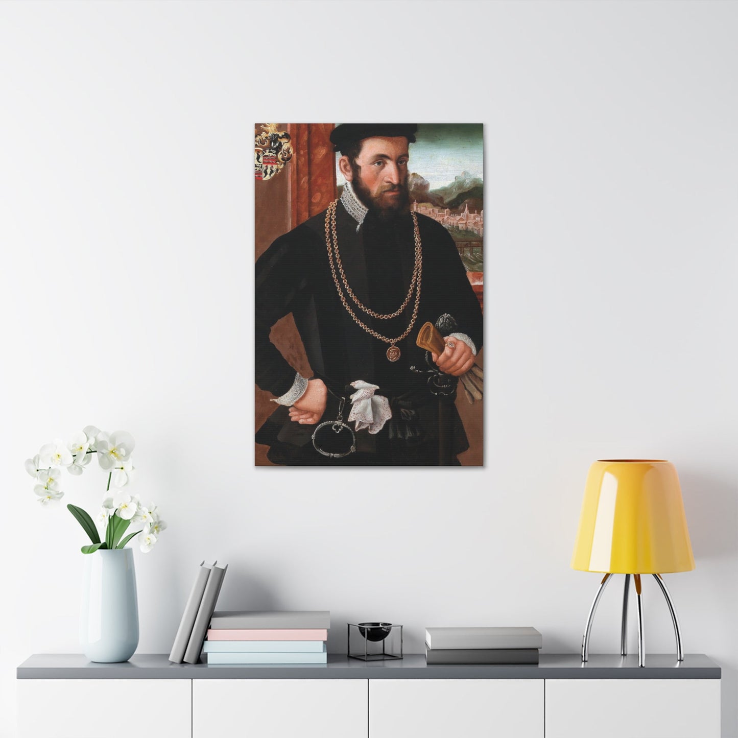 Austrian Court Painter - Portrait of the Imperial Privy Councillor Anton Rummel von Lichtenau, his coat - Canvas Wall Art-The Sticker Space