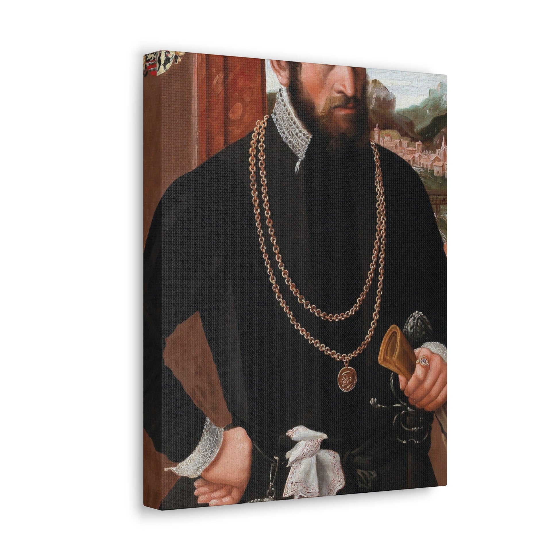 Austrian Court Painter - Portrait of the Imperial Privy Councillor Anton Rummel von Lichtenau, his coat - Canvas Wall Art-The Sticker Space