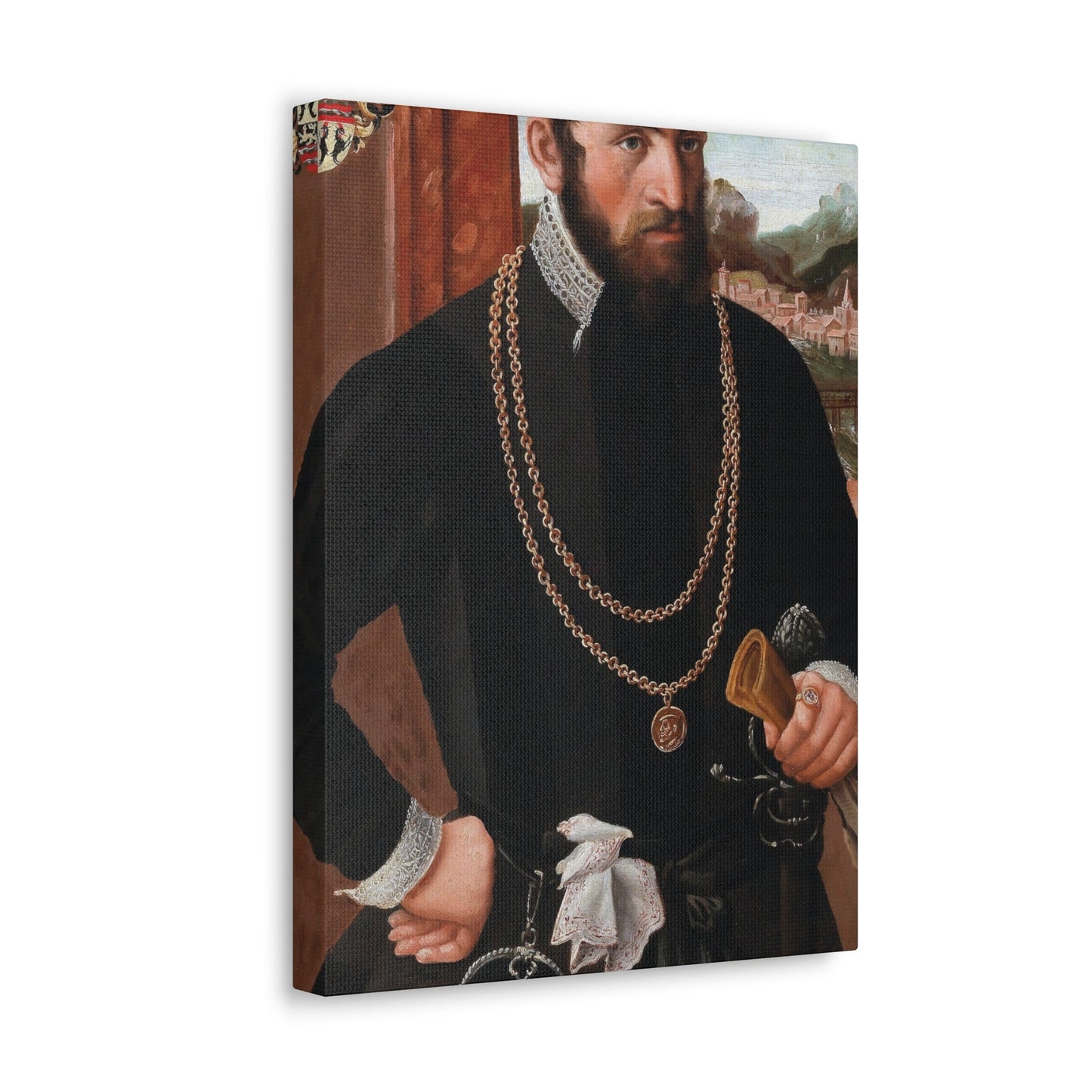 Austrian Court Painter - Portrait of the Imperial Privy Councillor Anton Rummel von Lichtenau, his coat - Canvas Wall Art-The Sticker Space