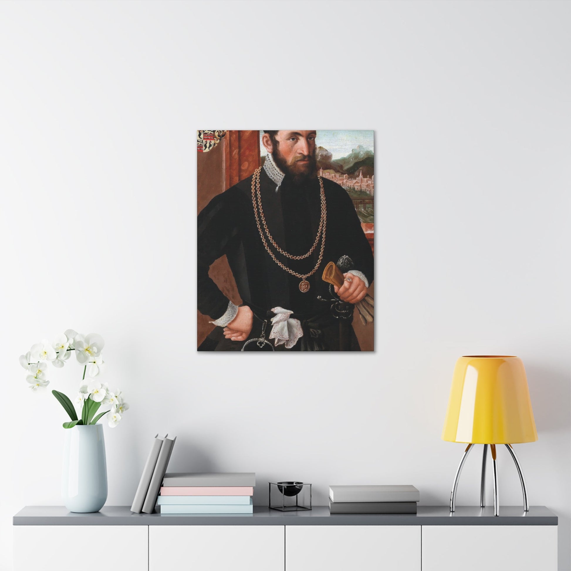 Austrian Court Painter - Portrait of the Imperial Privy Councillor Anton Rummel von Lichtenau, his coat - Canvas Wall Art-The Sticker Space