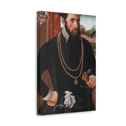 Austrian Court Painter - Portrait of the Imperial Privy Councillor Anton Rummel von Lichtenau, his coat - Canvas Wall Art-The Sticker Space