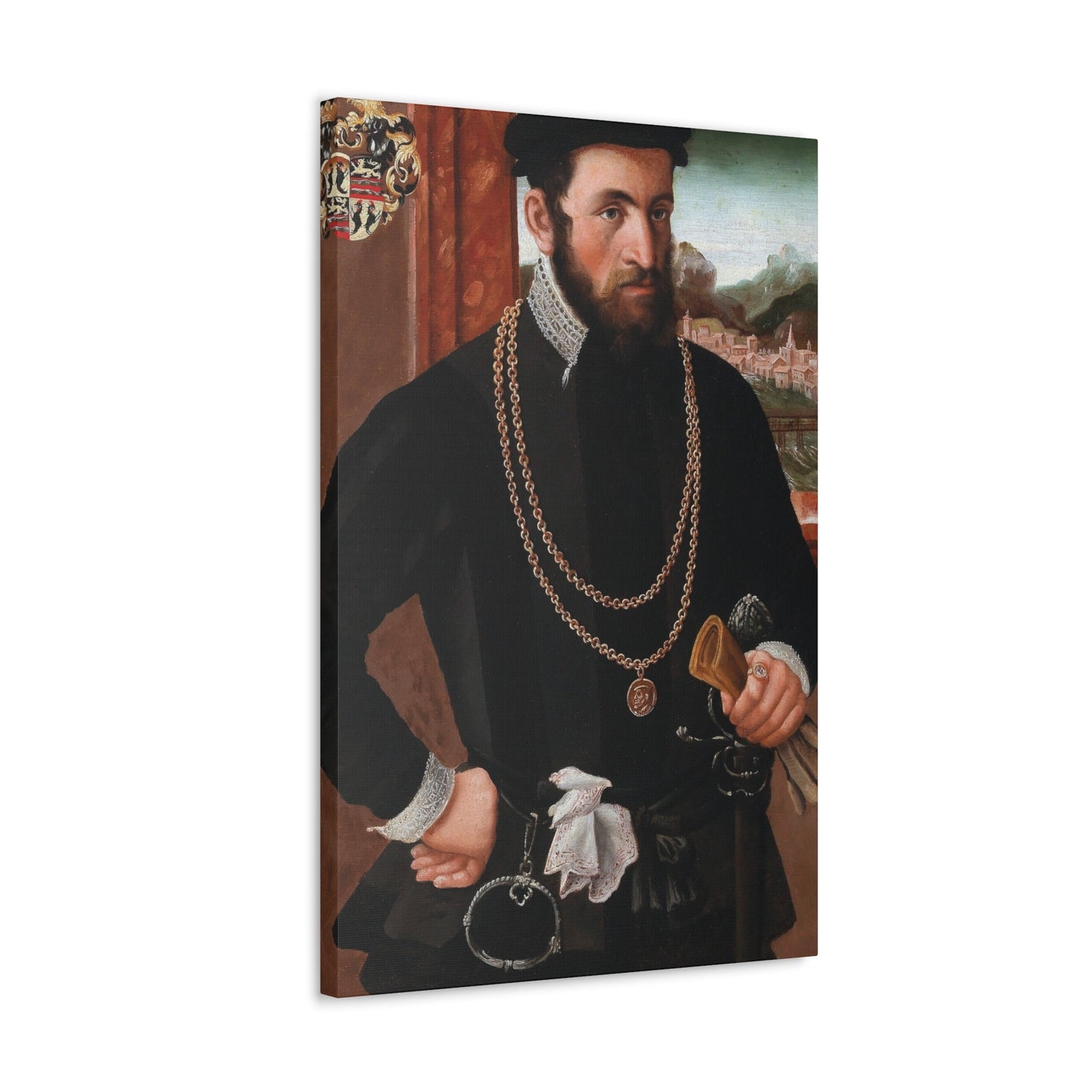 Austrian Court Painter - Portrait of the Imperial Privy Councillor Anton Rummel von Lichtenau, his coat - Canvas Wall Art-The Sticker Space