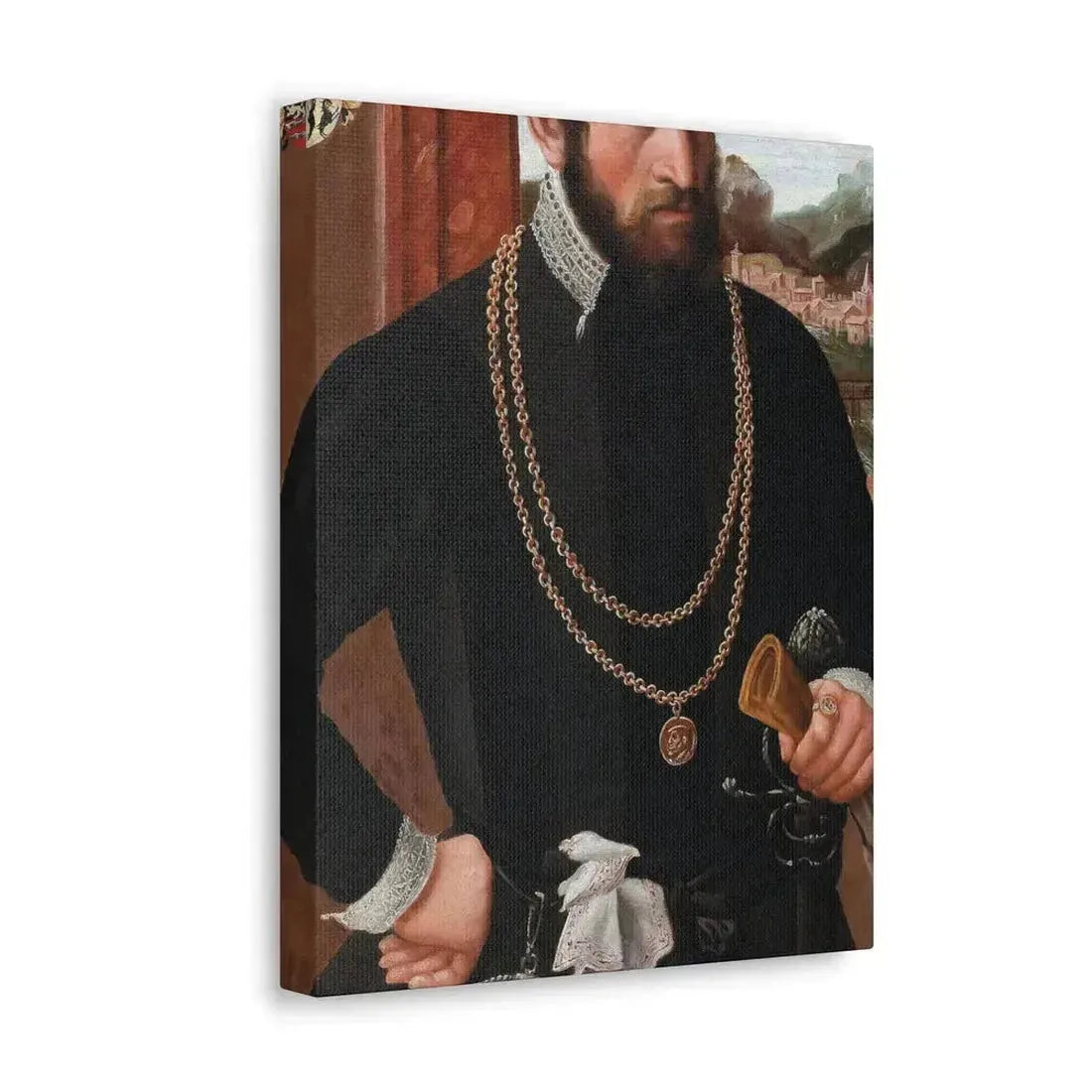 Austrian Court Painter - Portrait of the Imperial Privy Councillor Anton Rummel von Lichtenau, his coat - Canvas Wall Art - The Sticker Space