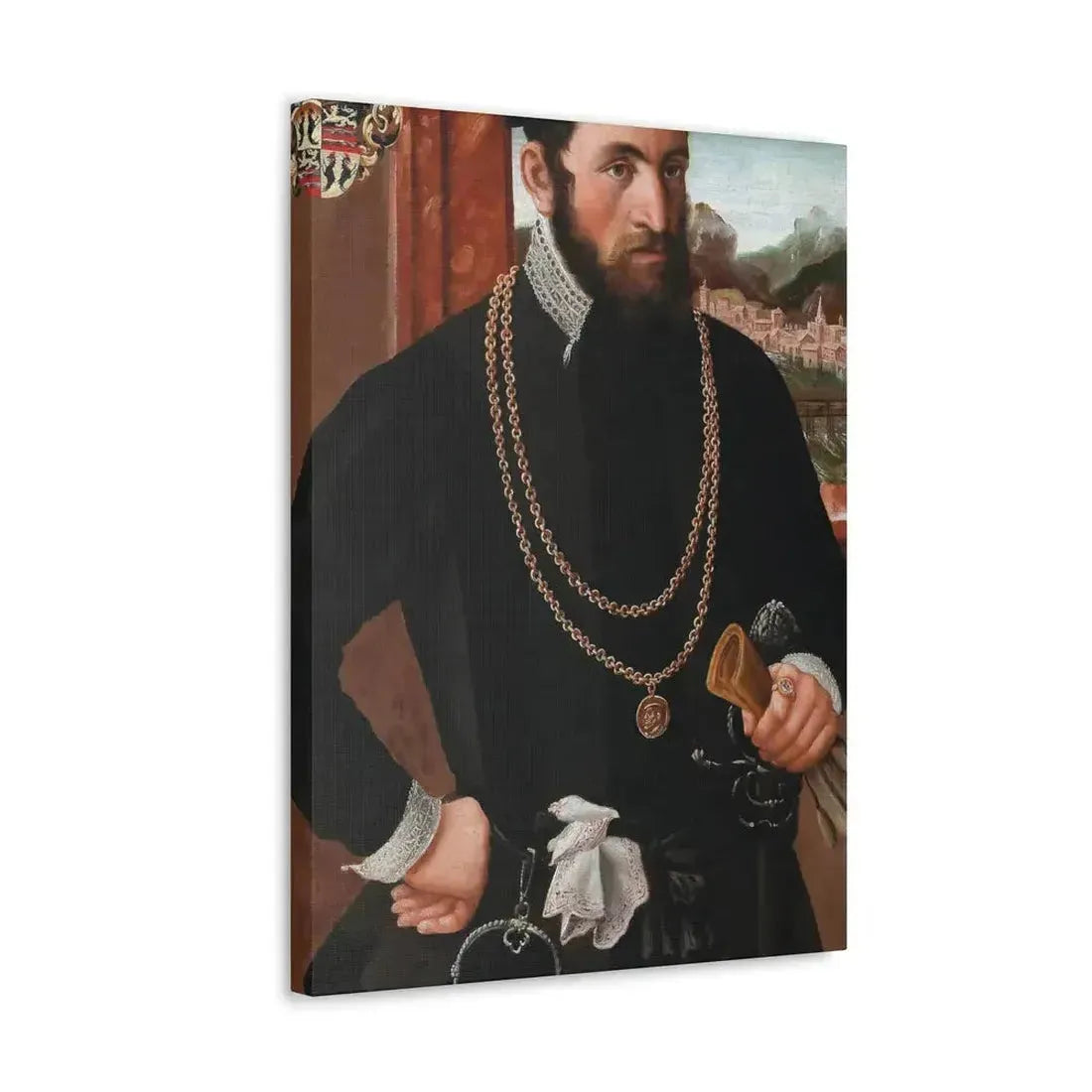 Austrian Court Painter - Portrait of the Imperial Privy Councillor Anton Rummel von Lichtenau, his coat - Canvas Wall Art - The Sticker Space