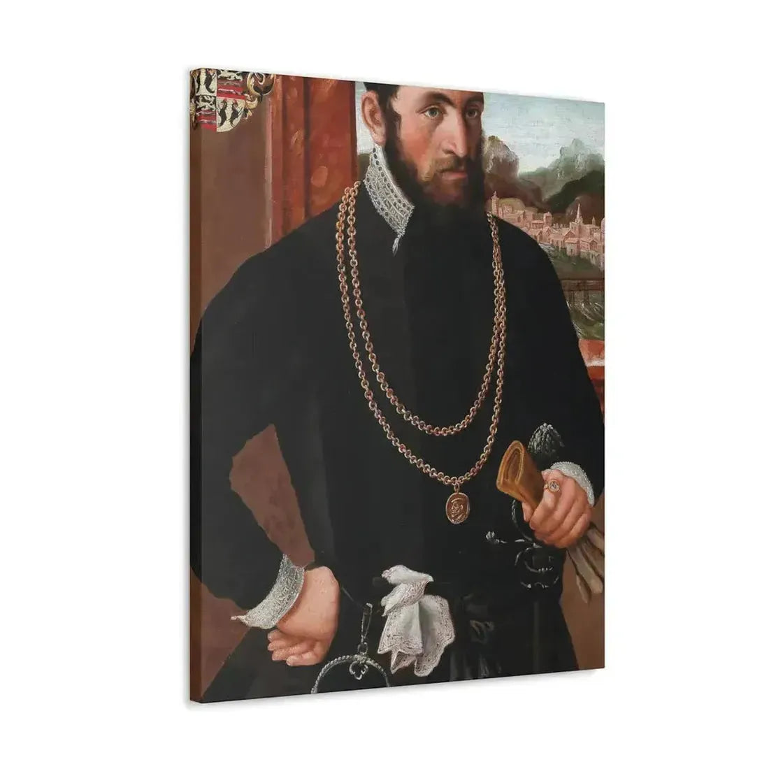 Austrian Court Painter - Portrait of the Imperial Privy Councillor Anton Rummel von Lichtenau, his coat - Canvas Wall Art - The Sticker Space