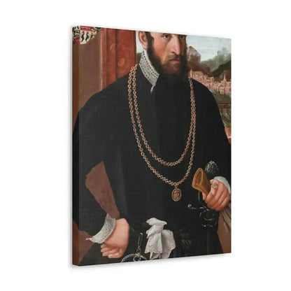 Austrian Court Painter - Portrait of the Imperial Privy Councillor Anton Rummel von Lichtenau, his coat - Canvas Wall Art - The Sticker Space