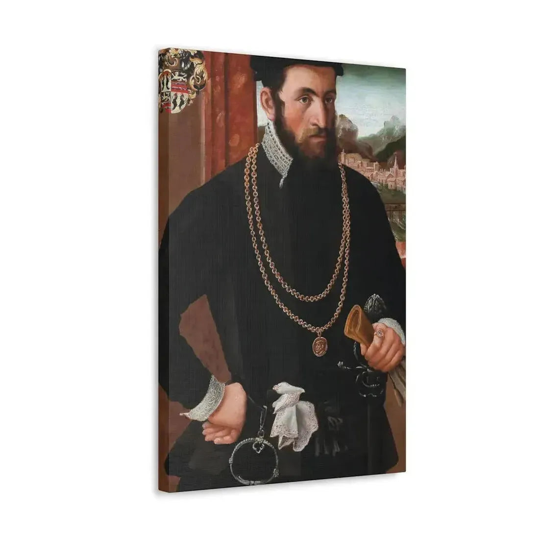 Austrian Court Painter - Portrait of the Imperial Privy Councillor Anton Rummel von Lichtenau, his coat - Canvas Wall Art - The Sticker Space