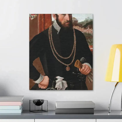 Austrian Court Painter - Portrait of the Imperial Privy Councillor Anton Rummel von Lichtenau, his coat - Canvas Wall Art - The Sticker Space