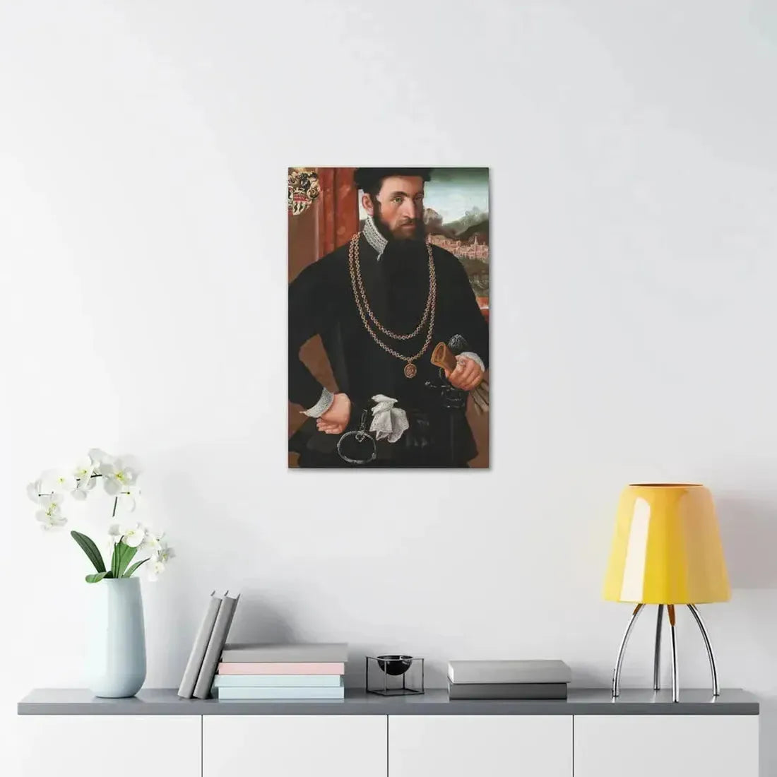 Austrian Court Painter - Portrait of the Imperial Privy Councillor Anton Rummel von Lichtenau, his coat - Canvas Wall Art - The Sticker Space