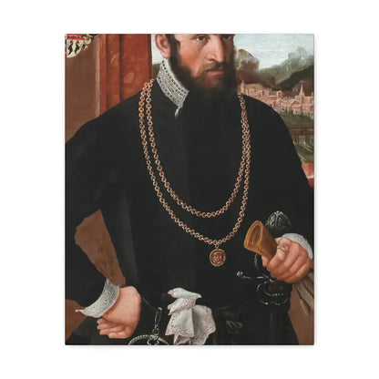 Austrian Court Painter - Portrait of the Imperial Privy Councillor Anton Rummel von Lichtenau, his coat - Canvas Wall Art - The Sticker Space