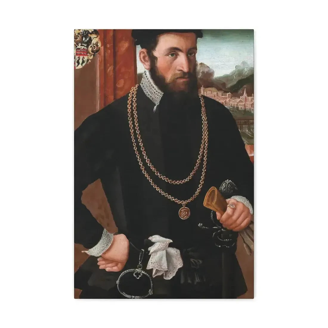 Austrian Court Painter - Portrait of the Imperial Privy Councillor Anton Rummel von Lichtenau, his coat - Canvas Wall Art - The Sticker Space