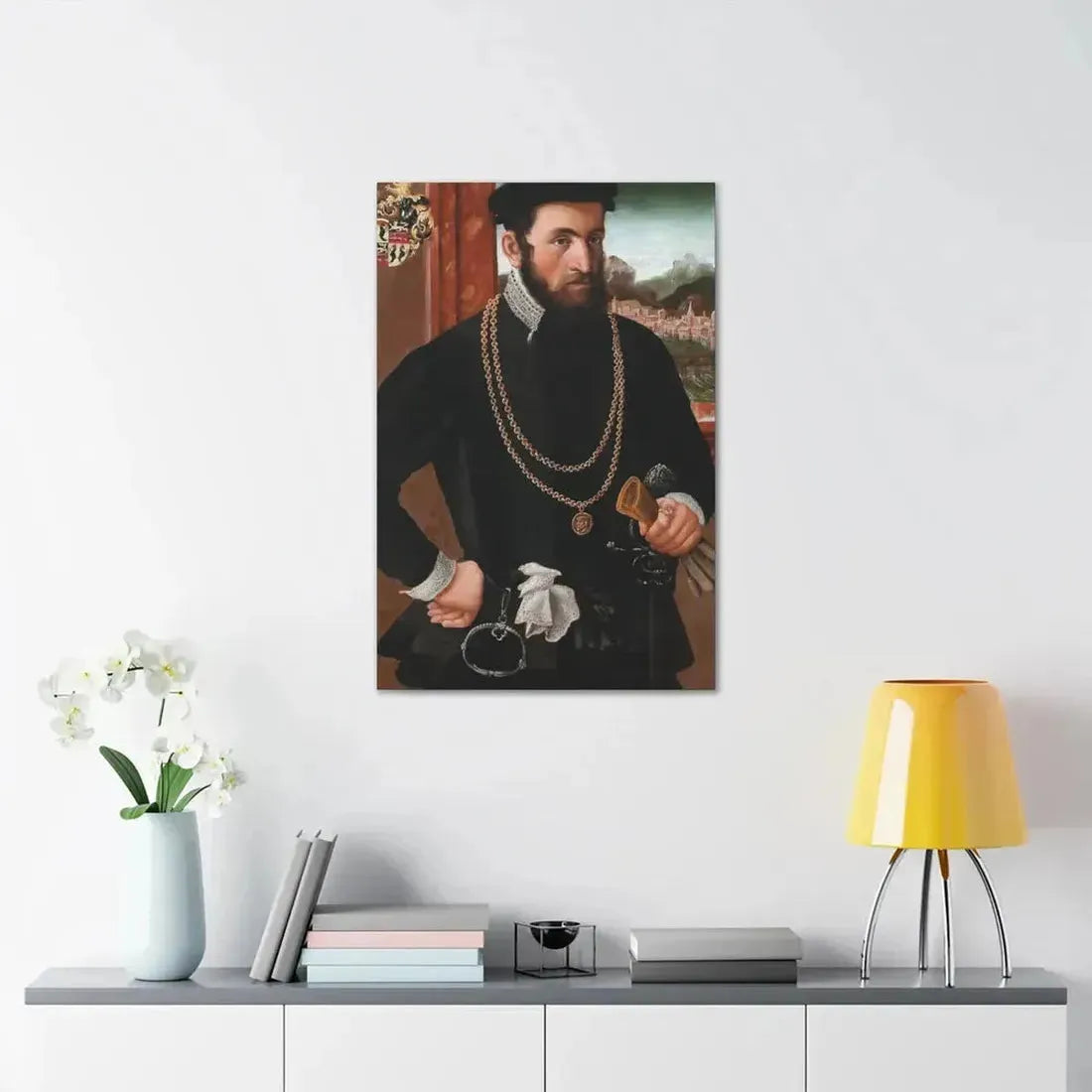 Austrian Court Painter - Portrait of the Imperial Privy Councillor Anton Rummel von Lichtenau, his coat - Canvas Wall Art - The Sticker Space