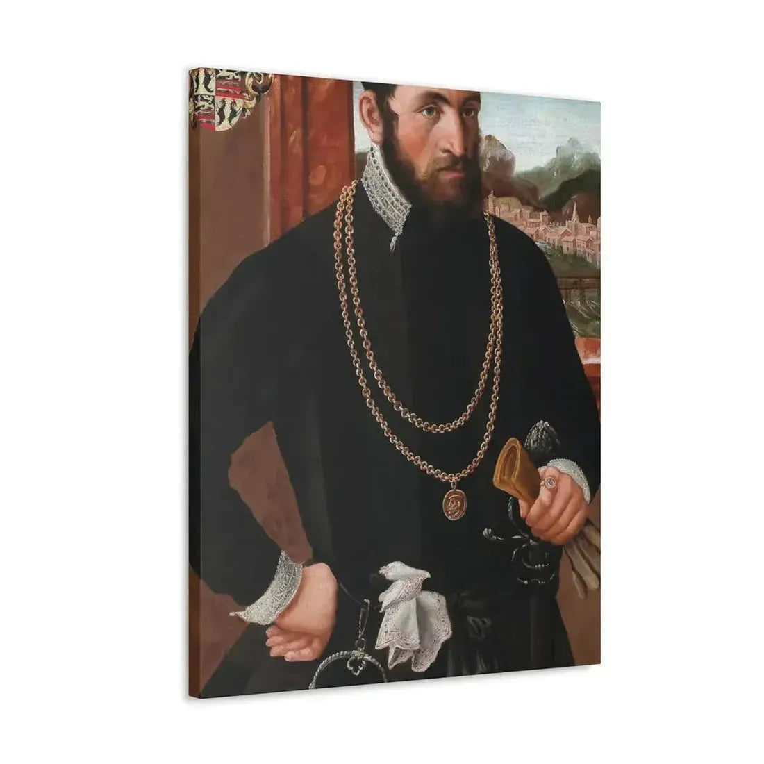 Austrian Court Painter - Portrait of the Imperial Privy Councillor Anton Rummel von Lichtenau, his coat - Canvas Wall Art - The Sticker Space