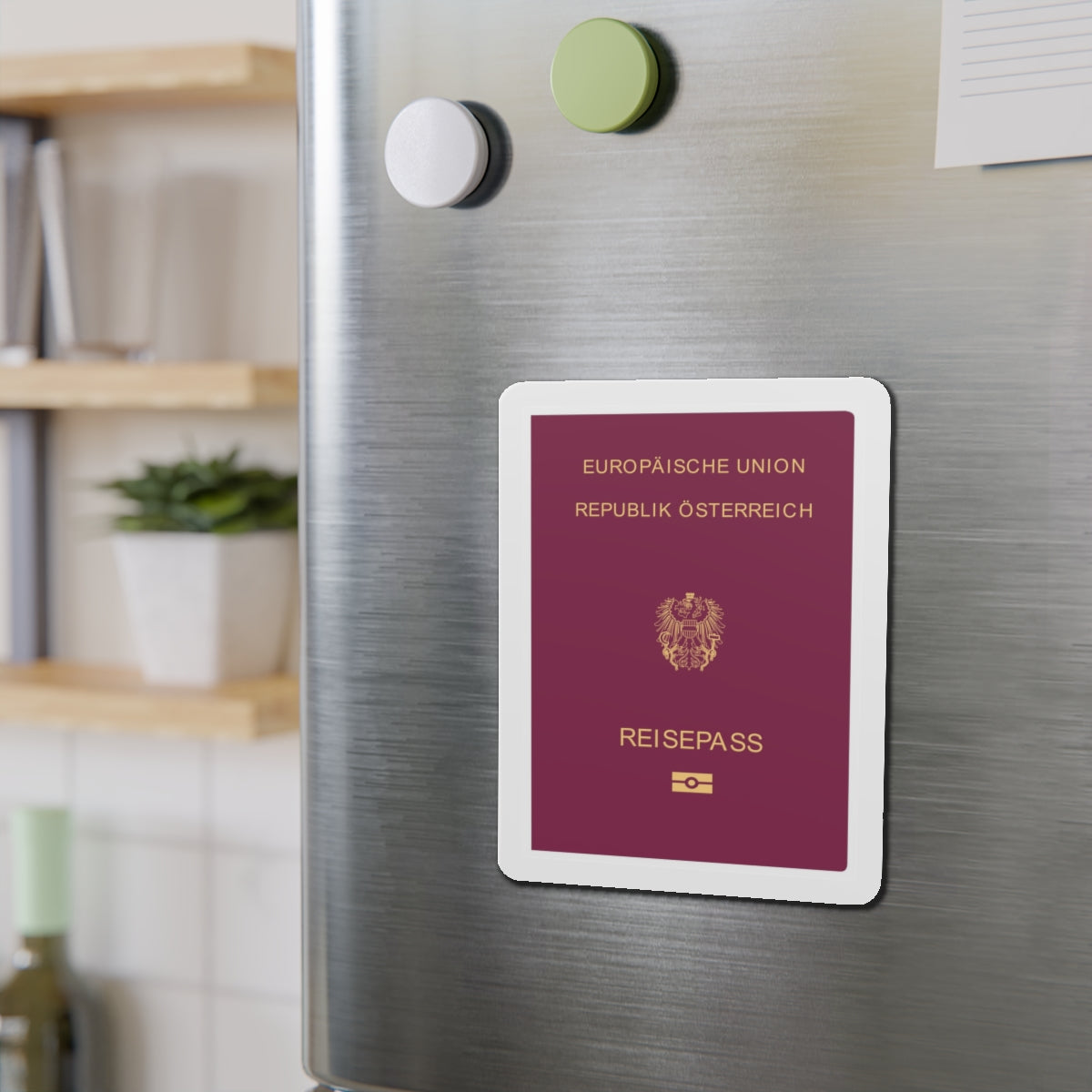 Austrian Passport - Die-Cut Magnet-The Sticker Space