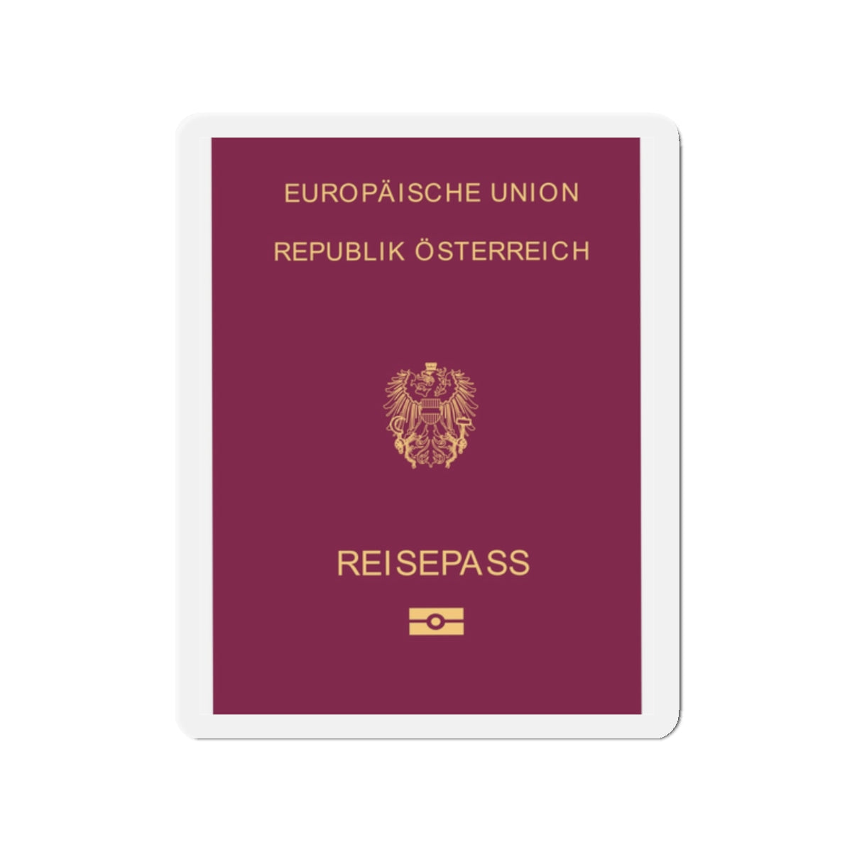 Austrian Passport - Die-Cut Magnet-2" x 2"-The Sticker Space