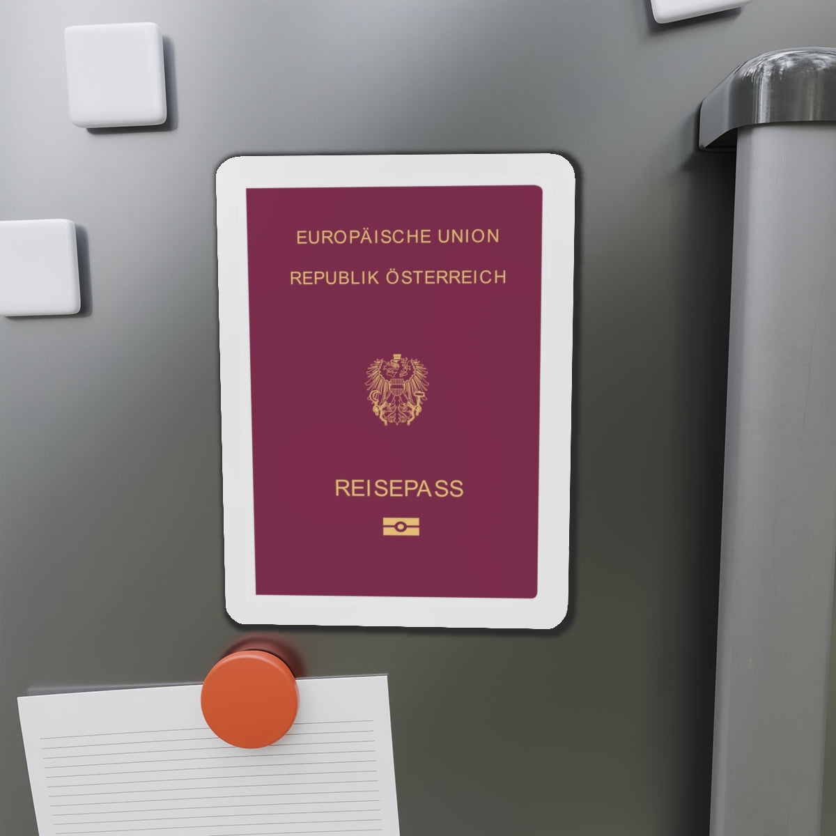 Austrian Passport - Die-Cut Magnet-The Sticker Space