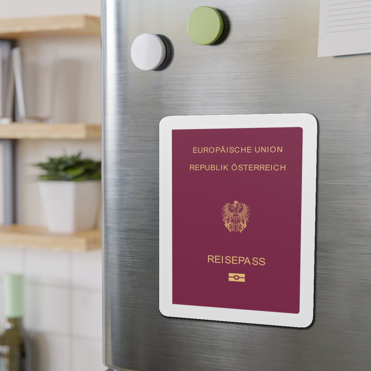 Austrian Passport - Die-Cut Magnet-The Sticker Space