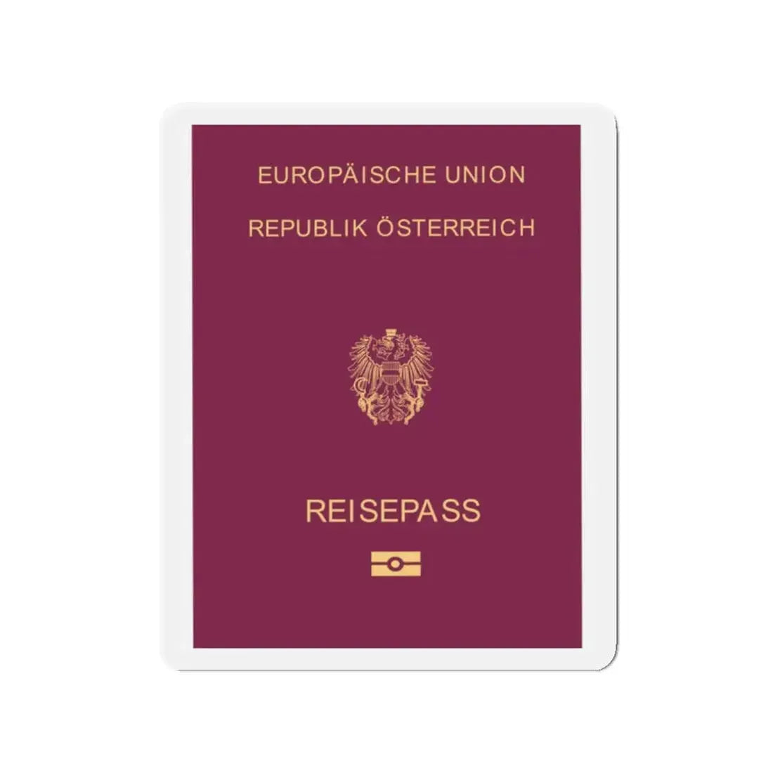 Austrian Passport - Refrigerator Magnet 2 Inch - The Sticker Space