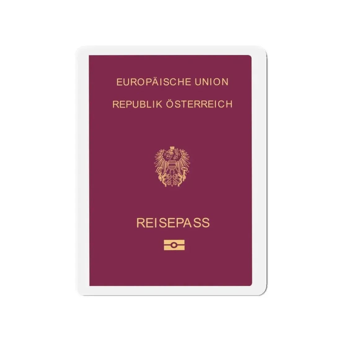 Austrian Passport - Refrigerator Magnet 3 Inch - The Sticker Space
