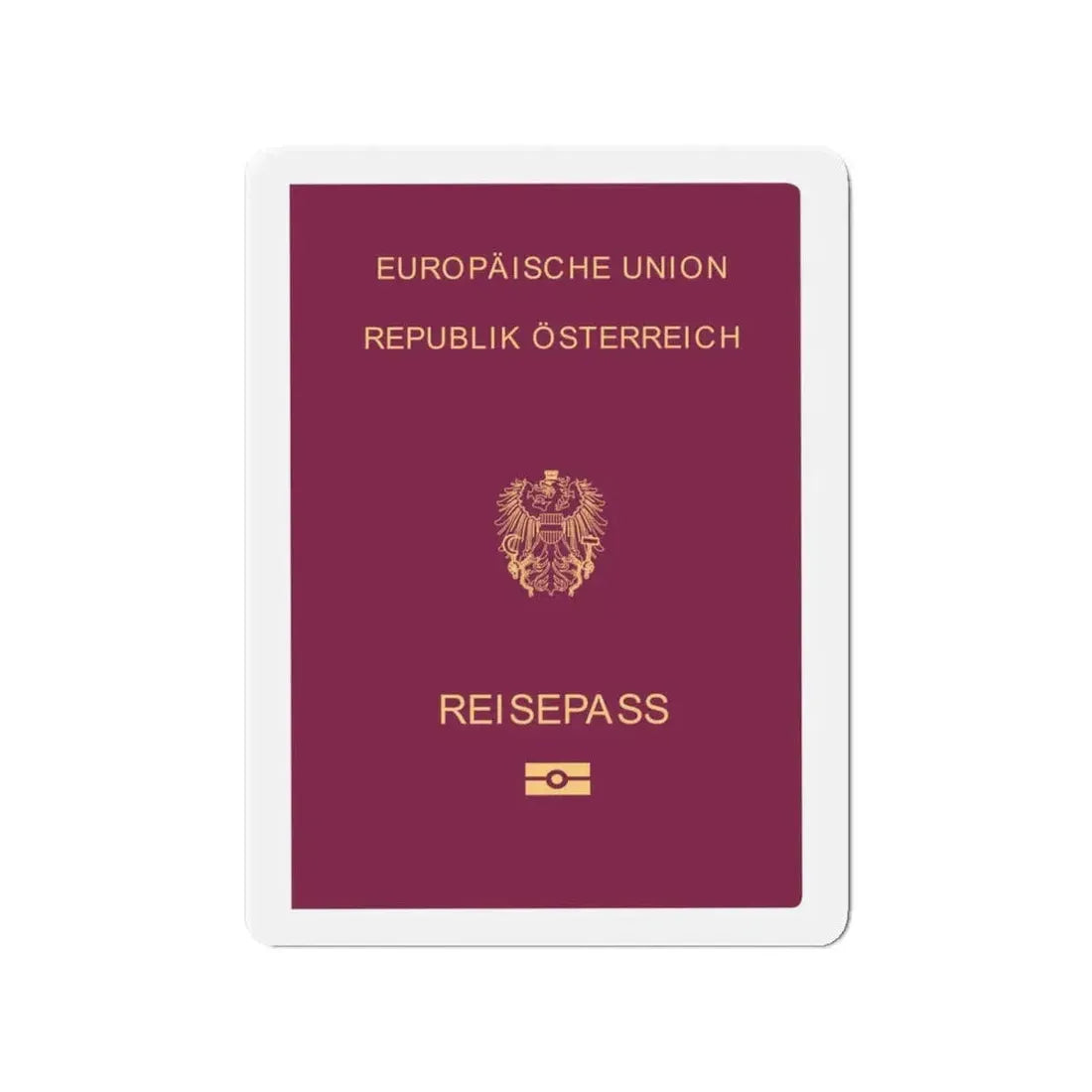 Austrian Passport - Refrigerator Magnet 4 Inch - The Sticker Space