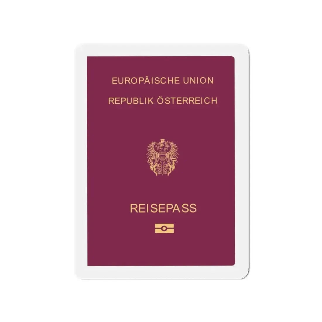 Austrian Passport - Refrigerator Magnet 5 Inch - The Sticker Space