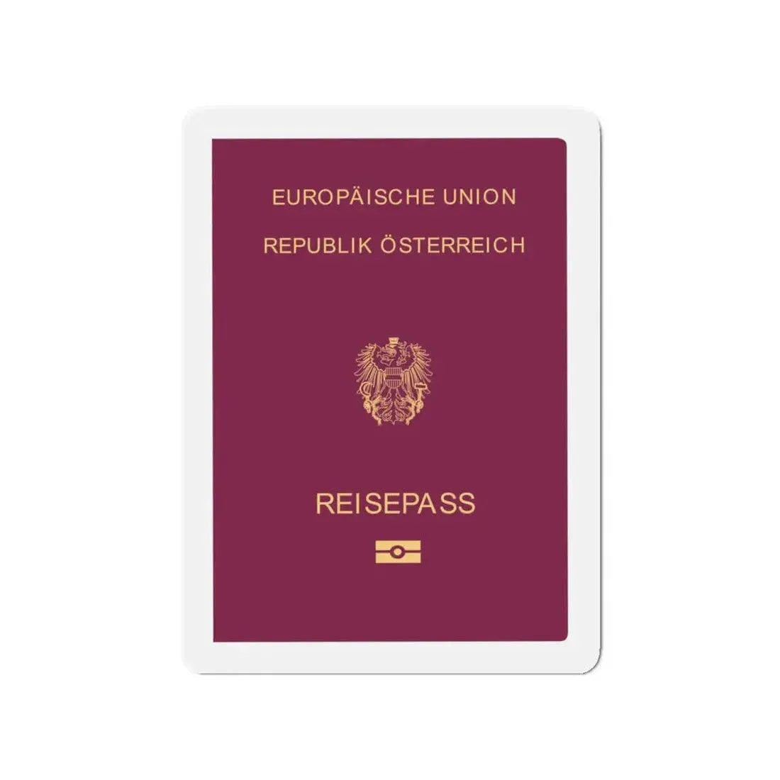 Austrian Passport - Refrigerator Magnet 6 Inch - The Sticker Space