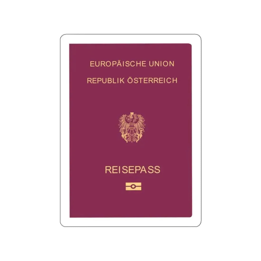 Austrian Passport STICKER Vinyl Die-Cut Decal 2 Inch - The Sticker Space