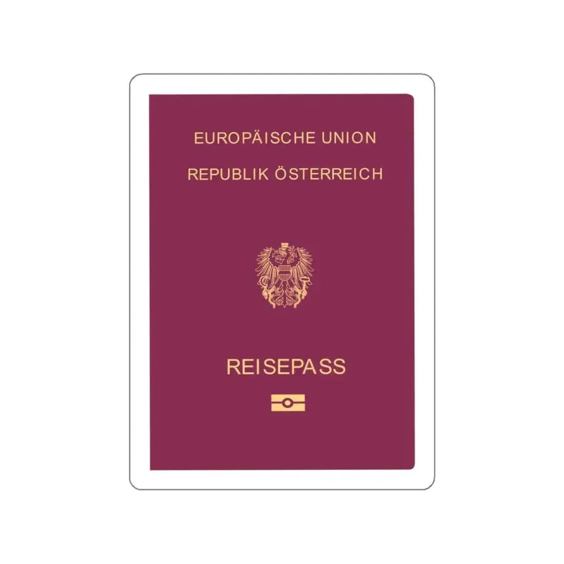 Austrian Passport STICKER Vinyl Die-Cut Decal 3 Inch - The Sticker Space