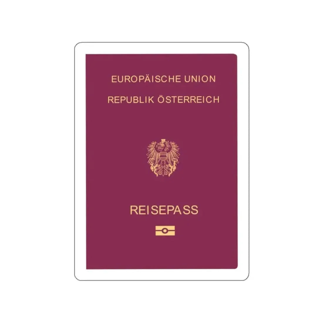 Austrian Passport STICKER Vinyl Die-Cut Decal - The Sticker Space