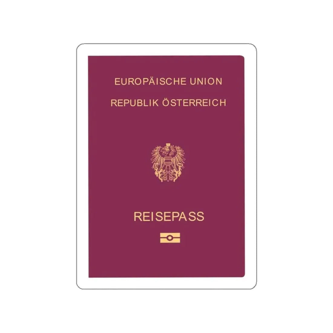 Austrian Passport STICKER Vinyl Die-Cut Decal - The Sticker Space