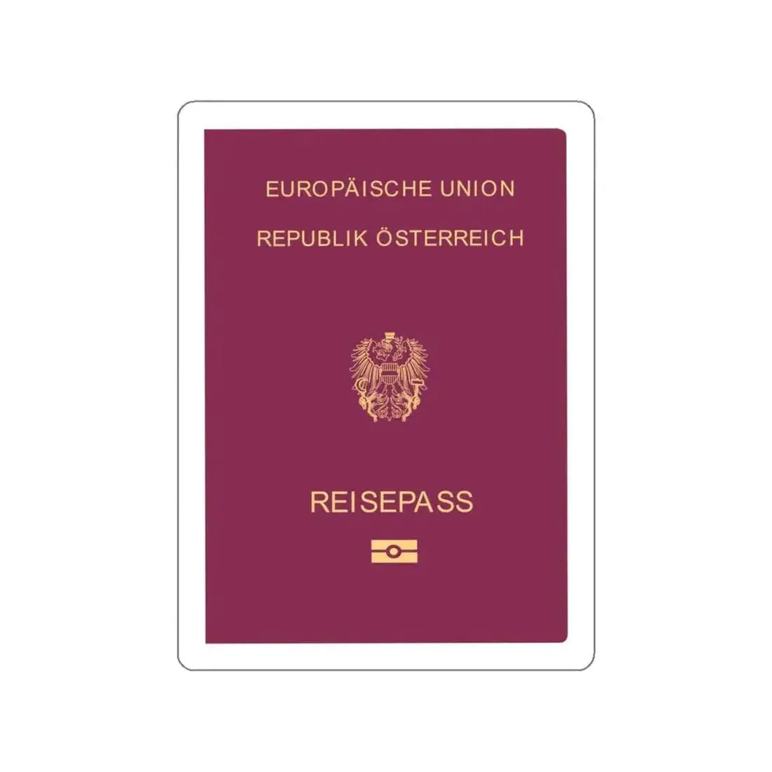 Austrian Passport STICKER Vinyl Die-Cut Decal - The Sticker Space
