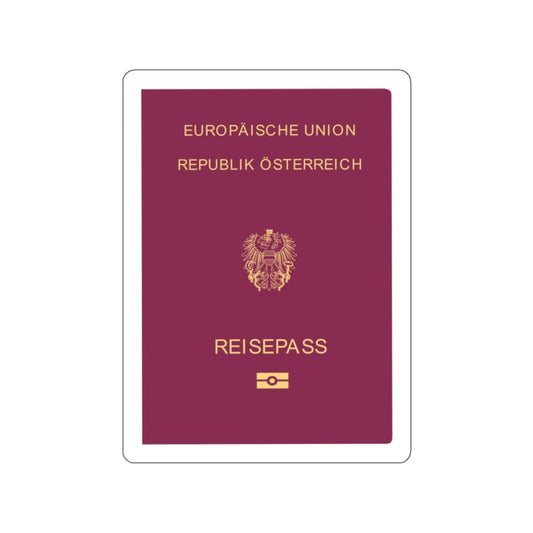 Austrian Passport STICKER Vinyl Die-Cut Decal-White-The Sticker Space