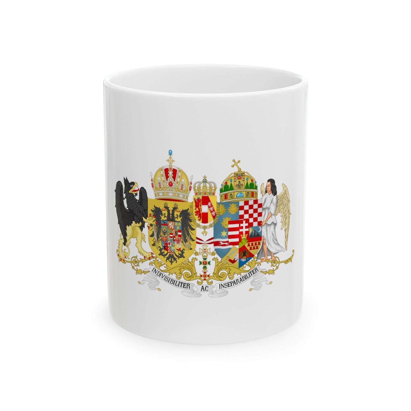 Austro-hungarian coat of arms 1914 - White Coffee Mug-11oz-The Sticker Space