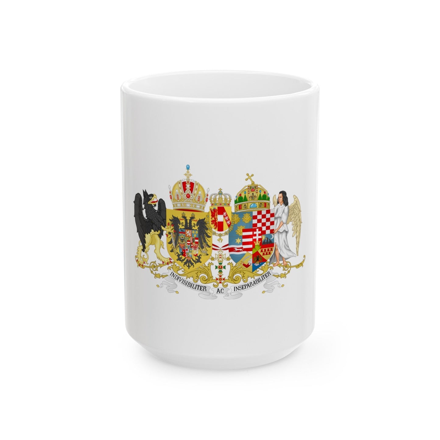 Austro-hungarian coat of arms 1914 - White Coffee Mug-15oz-The Sticker Space