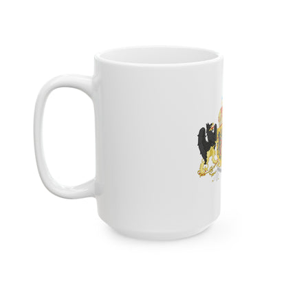 Austro-hungarian coat of arms 1914 - White Coffee Mug-The Sticker Space