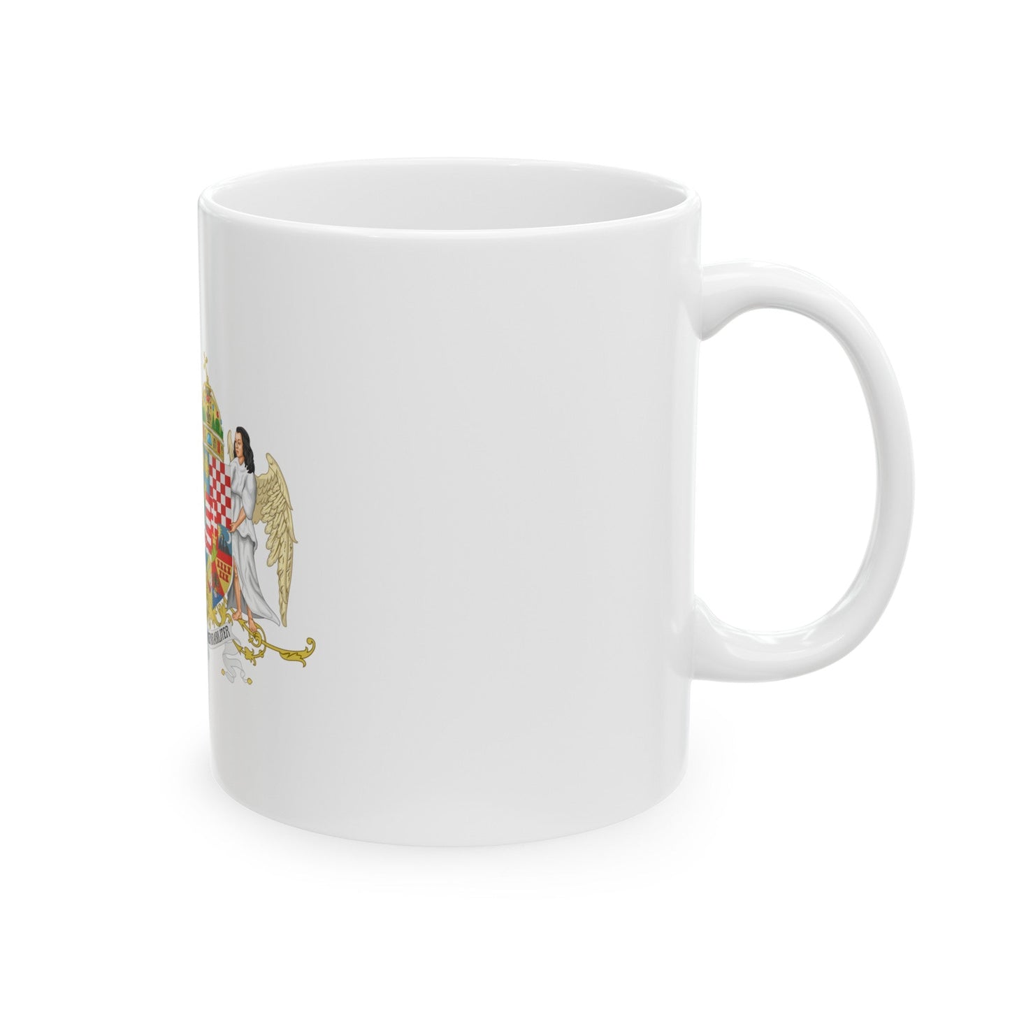 Austro-hungarian coat of arms 1914 - White Coffee Mug-The Sticker Space