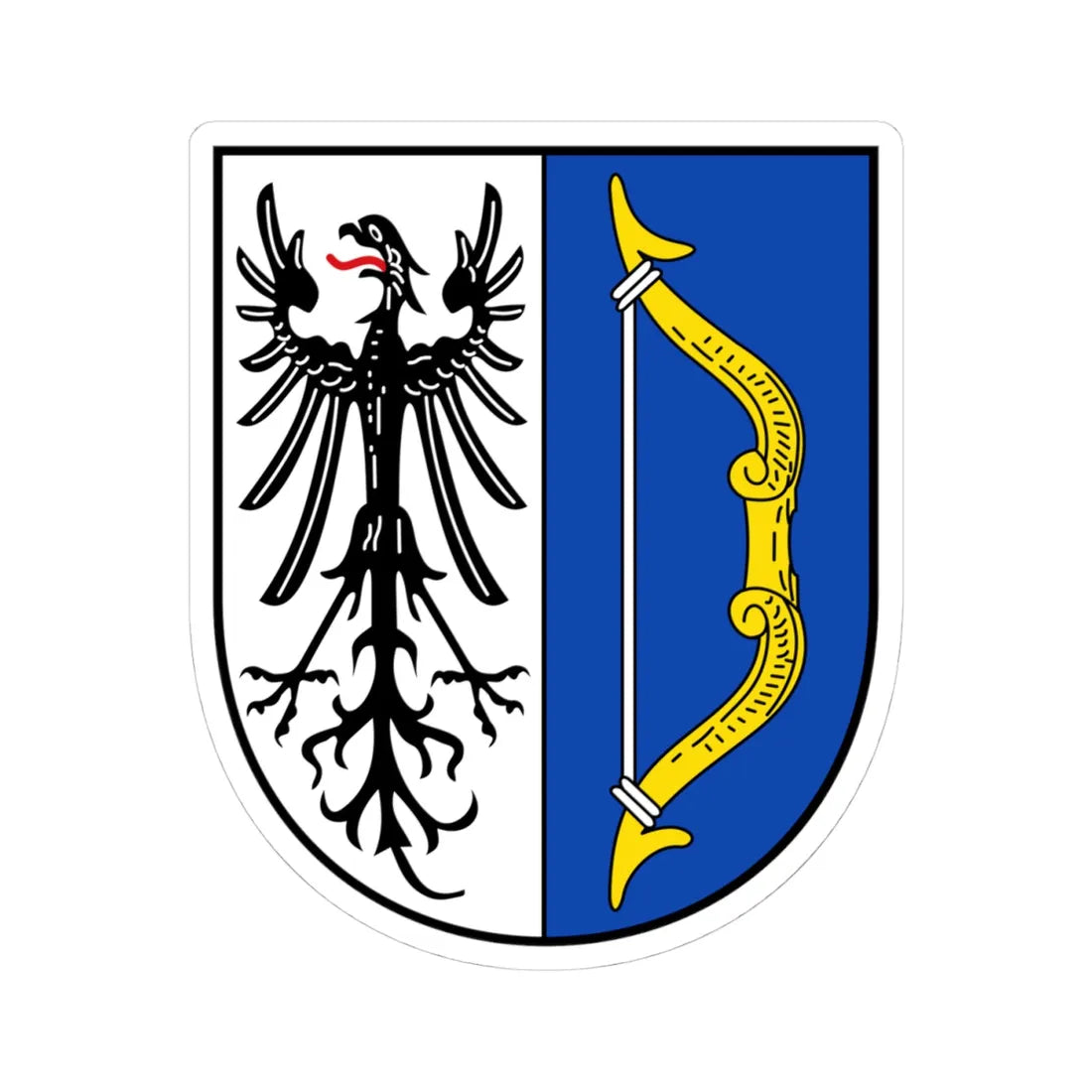 AUT Anif COA (Austria) (Coat of Arms) STICKER Vinyl Kiss-Cut Decal 4 Inch White - The Sticker Space