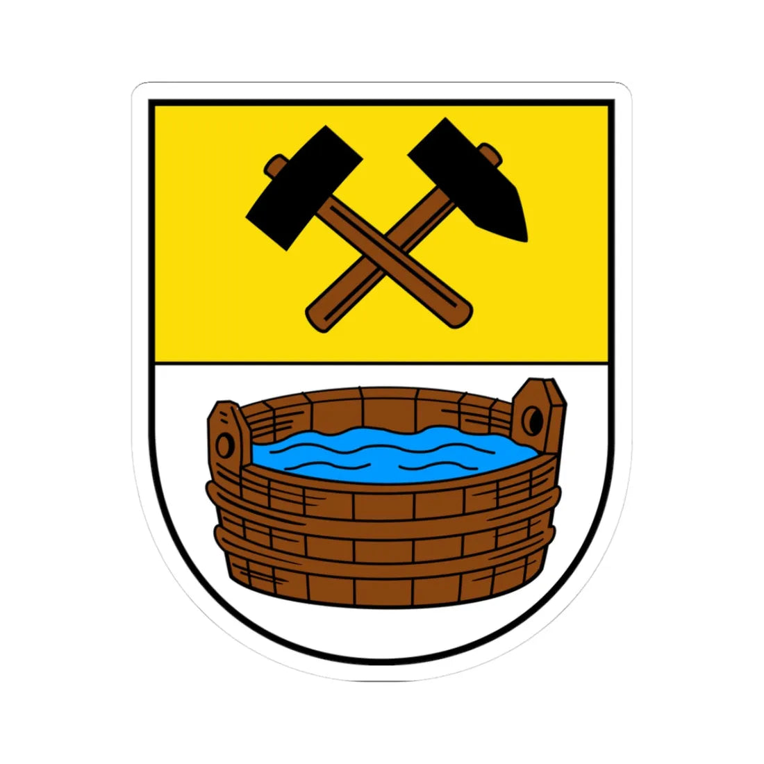 AUT Bad Hofgastein COA (Austria) (Coat of Arms) STICKER Vinyl Kiss-Cut Decal 3 Inch White - The Sticker Space