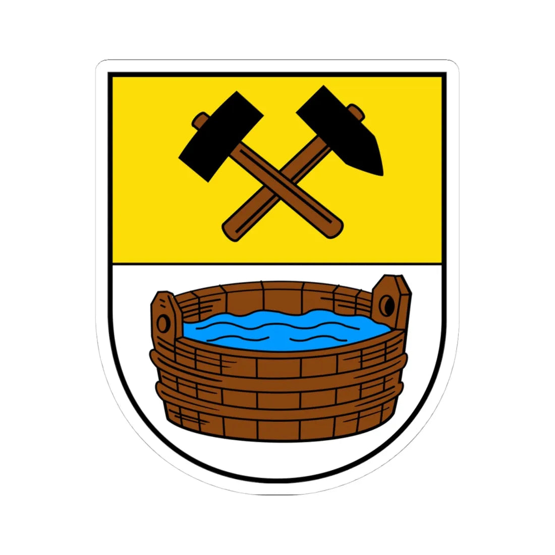AUT Bad Hofgastein COA (Austria) (Coat of Arms) STICKER Vinyl Kiss-Cut Decal 4 Inch White - The Sticker Space
