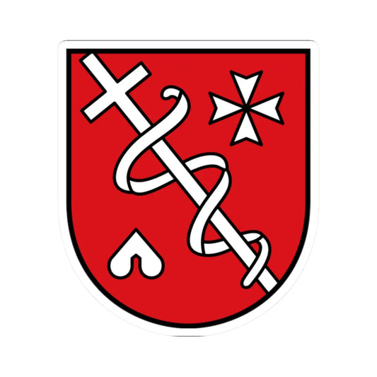 AUT Übersbach COA (Austria) (Coat of Arms) STICKER Vinyl Kiss-Cut Decal 2 Inch White - The Sticker Space