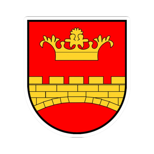 AUT Bruckneudorf COA (Austria) (Coat of Arms) STICKER Vinyl Kiss-Cut Decal 2 Inch White - The Sticker Space