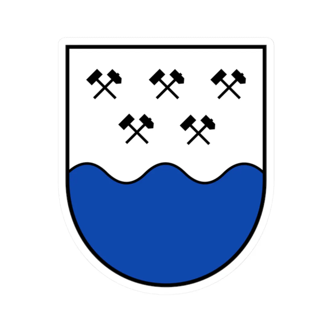 AUT Dellach im Drautal COA (Austria) (Coat of Arms) STICKER Vinyl Kiss-Cut Decal 2 Inch White - The Sticker Space
