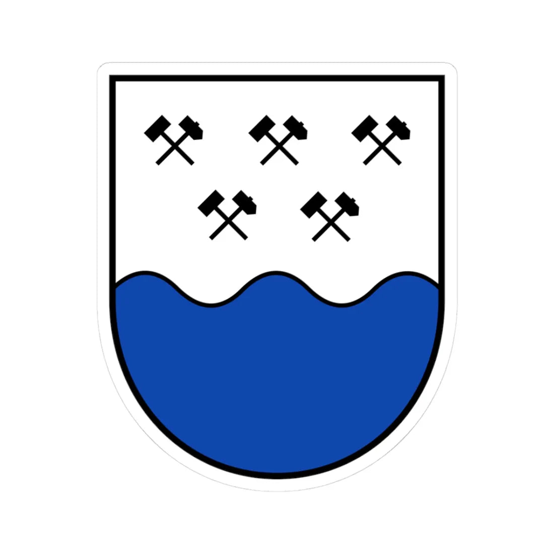 AUT Dellach im Drautal COA (Austria) (Coat of Arms) STICKER Vinyl Kiss-Cut Decal 3 Inch White - The Sticker Space